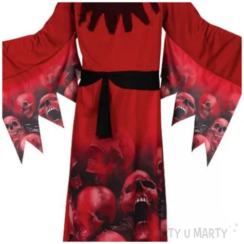 xx stdz stroj dla dzieci czerwony demon szata rozm 110 120 cm