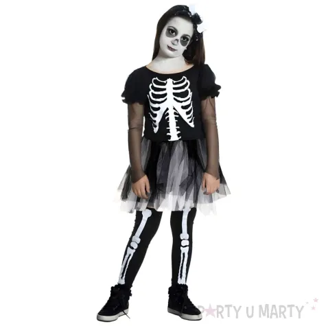 xx stdz stroj dla dzieci dziewczyna kosciotrup sukienka rozm 110 120 cm