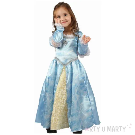 xx stdz stroj dla dzieci niebieska ksiezniczka sukienka rozm 92 104 cm