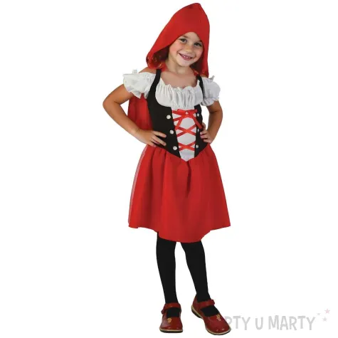 xx stdz stroj dla dzieci slodki kapturek sukienka z peleryna i kapturem rozm 120 130 cm