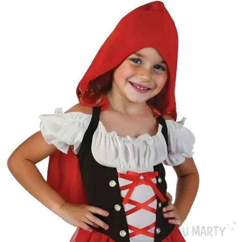 xx stdz stroj dla dzieci slodki kapturek sukienka z peleryna i kapturem rozm 130 140 cm