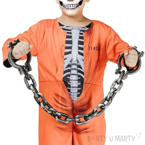 xx stdz stroj dla dzieci wiezienny kosciotrup dwustronny kombinezon rozm 130 140 cm