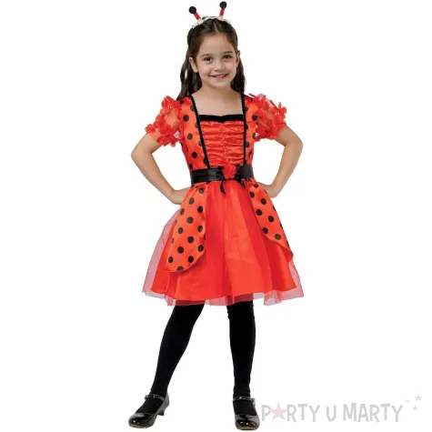 xx stdz zestaw dla dzieci biedronka sukienka opaska pasek rozm 120 130 cm