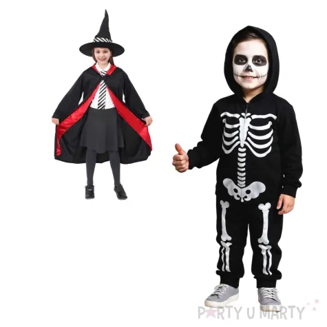 xx stdz zestaw dla dzieci czarownik kapelusz peleryna rozm 110 120 cm