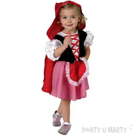 xx stdz zestaw dla dzieci czerwony kapturek sukienka z fartuszkiem peleryna z kapturem rozm 9