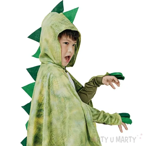 xx stdz zestaw dla dzieci dinozaur peleryna z kapturem rekawiczki rozm uniw