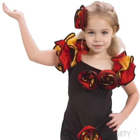 xx stdz zestaw dla dzieci hiszpanska tancerka sukienka ozdoba na wlosy rozm 130 140 cm