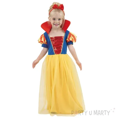 xx stdz zestaw dla dzieci krolewna krasnoludkow sukienka z kolnierzem opaska rozm 92 104 cm