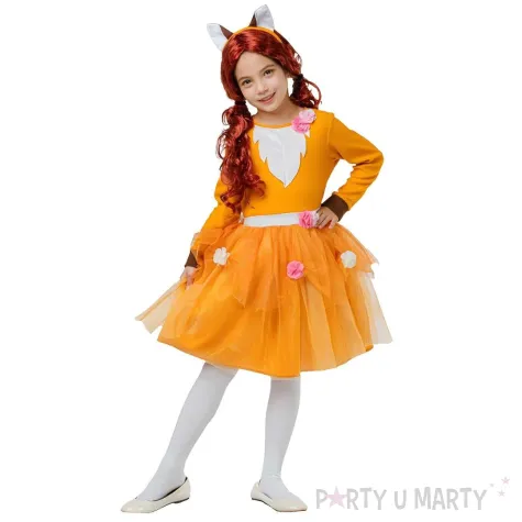 xx stdz zestaw dla dzieci lisek sukienka opaska rozm 110 120 cm