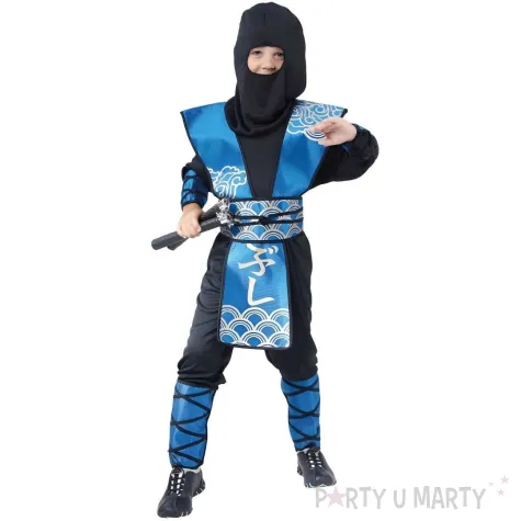 xx stdz zestaw dla dzieci niebieski ninja koszula spodnie kominiarka kamizelka kuloodporna re