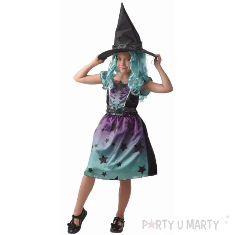 xx stdz zestaw dla dzieci przyjazna czarownica sukienka kapelusz rozm 120 130 cm