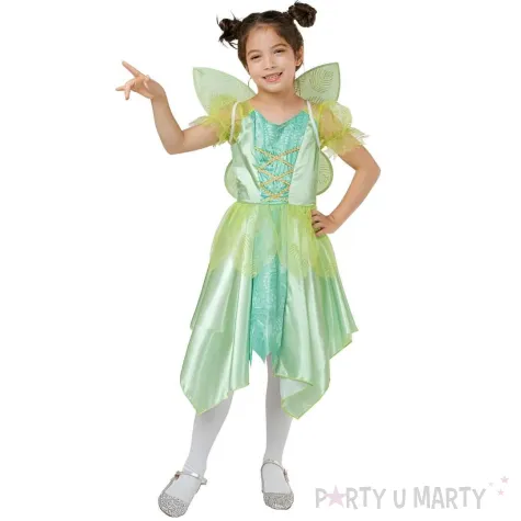 xx stdz zestaw dla dzieci zielona wrozka sukienka skrzydla rozm 120 130 cm