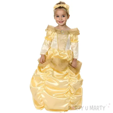 xx stdz zestaw dla dzieci zolta ksiezniczka sukienka opaska rozm 92 104 cm