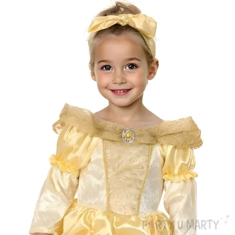 xx stdz zestaw dla dzieci zolta ksiezniczka sukienka opaska rozm 92 104 cm