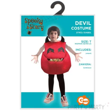 xx stroj dla dzieci diabel kombinezon rozm 92 104 cm