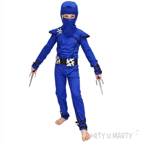 xx stroj ninja niebieski rozmiar 116 128 cm