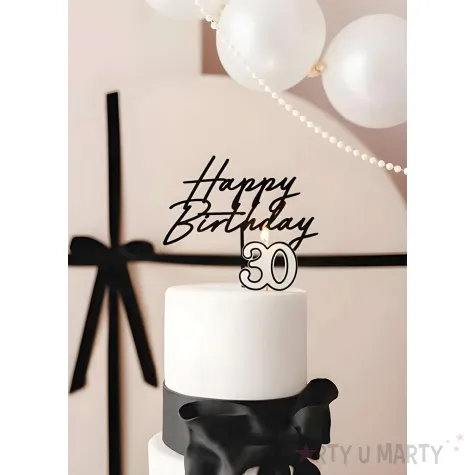 xx swieczka urodzinowa liczba 30 5 5cm bialo czarny