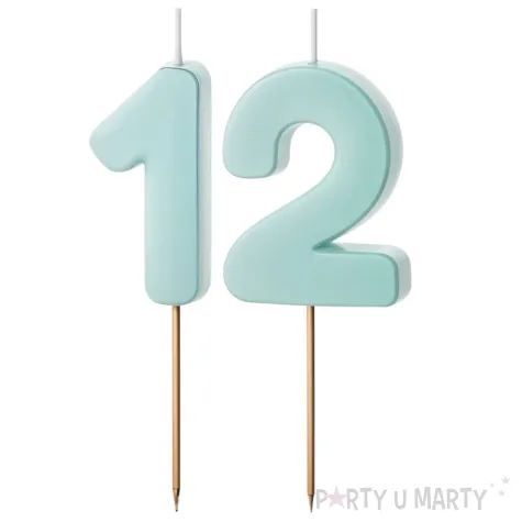 xx swieczki niebieskie cyfry 12