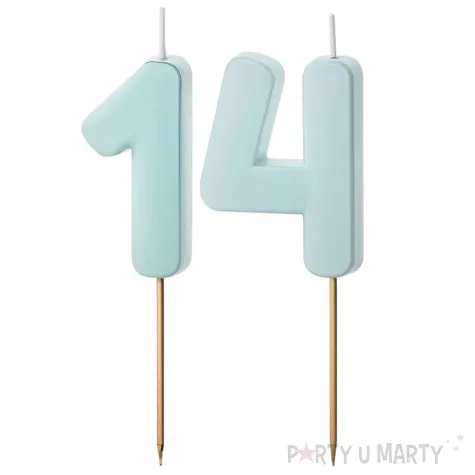 xx swieczki niebieskie cyfry 14