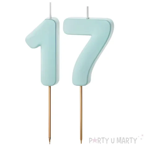 xx swieczki niebieskie cyfry 17