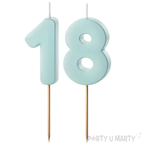 xx swieczki niebieskie cyfry 18