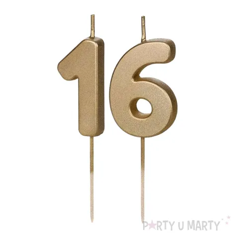 xx swieczki zlote cyfry 16