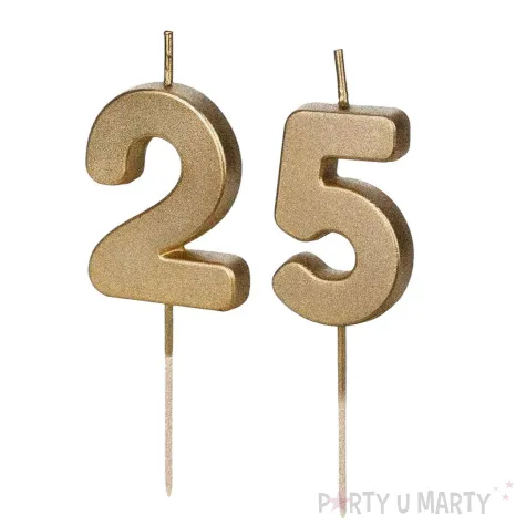 xx swieczki zlote cyfry 25