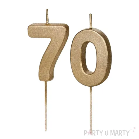 xx swieczki zlote cyfry 70
