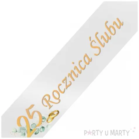 xx szarfa 25 rocznica slubu kolor