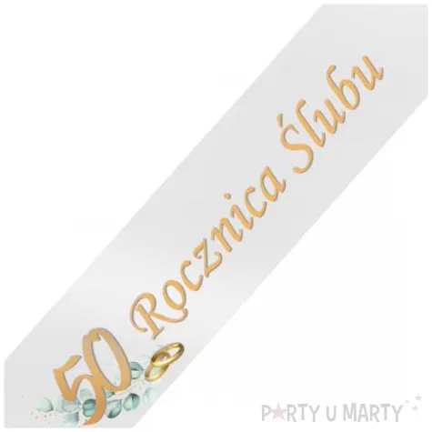 xx szarfa 50 rocznica slubu kolor