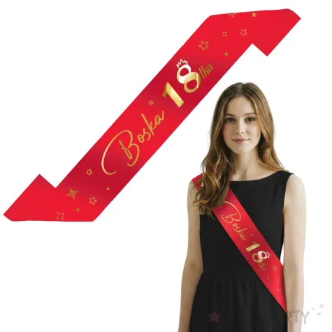 xx szarfa boska 18 czerwony