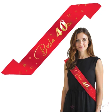 xx szarfa boska 40 czerwony