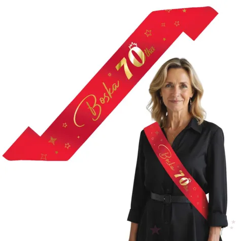 xx szarfa boska 70 czerwony