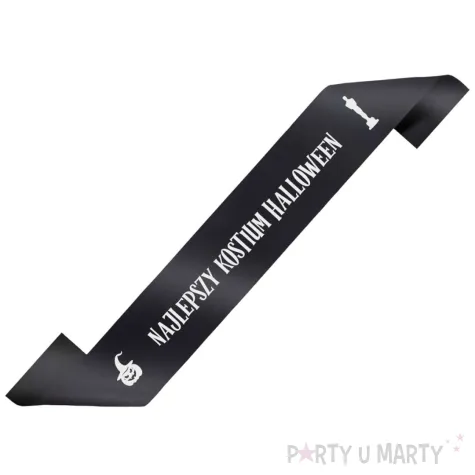 xx szarfa najlepszy kostium halloween czarny