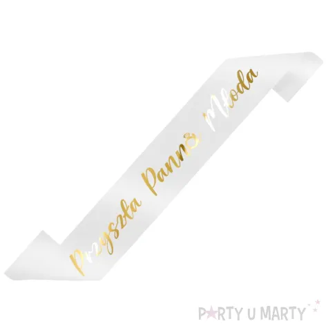 xx szarfa przyszla panna mloda bialy