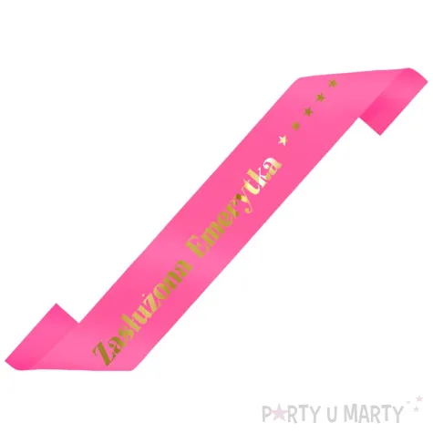 xx szarfa zasluzona emerytka gwiazdki fuksja