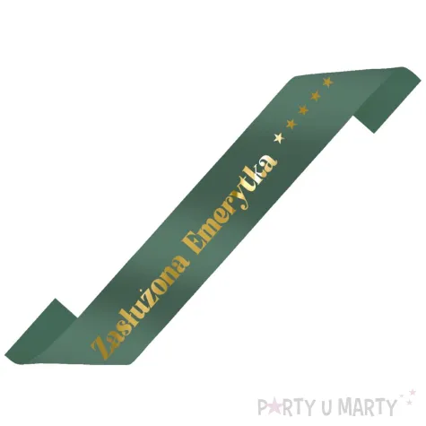 xx szarfa zasluzona emerytka gwiazdki zielony