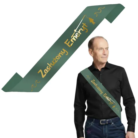 xx szarfa zasluzony emeryt wedkarz zielony