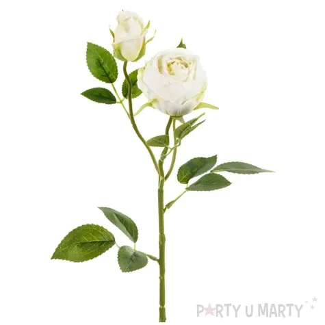 xx sztuczny kwiat roza z dwoma pakami 55 cm jasny krem