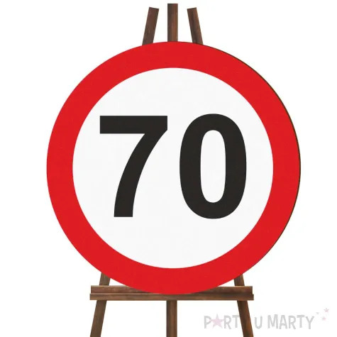 xx tablica powitalna 70 urodziny traffic