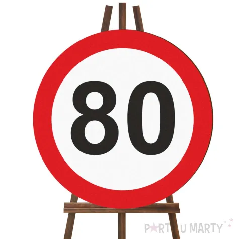 xx tablica powitalna 80 urodziny traffic