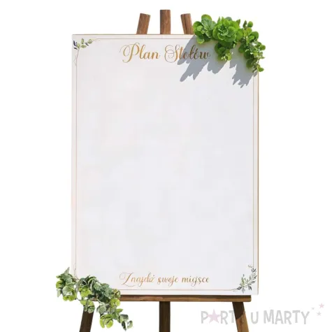 xx tablica powitalna na slub plan stolow