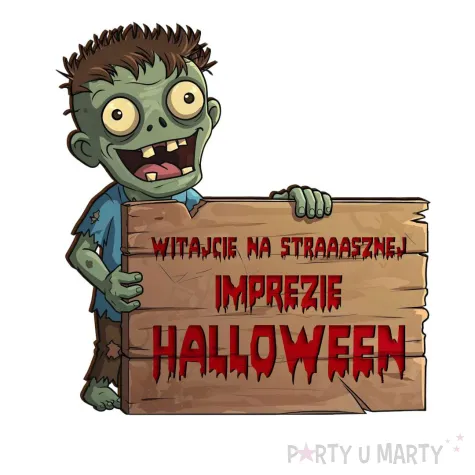 xx tablica powitalna zombie halloween