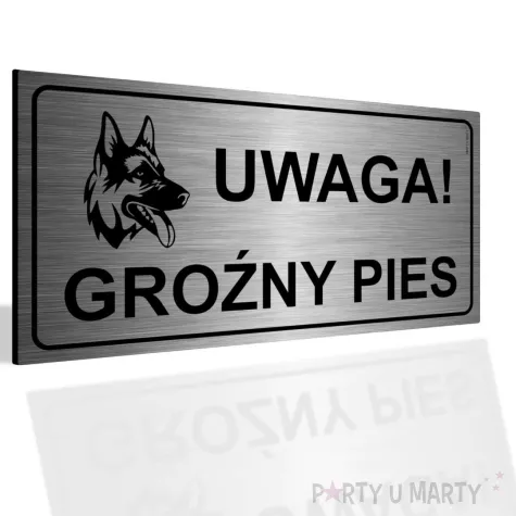 xx tabliczka informacyjna uwaga grozny pies