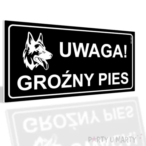 xx tabliczka informacyjna uwaga grozny pies