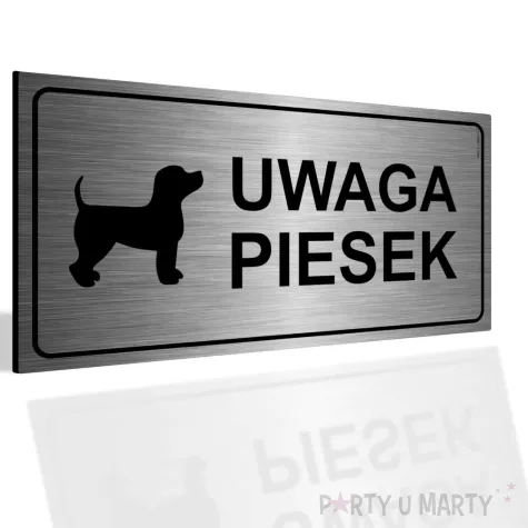 xx tabliczka informacyjna uwaga piesek