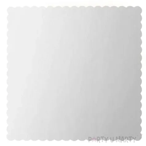 xx tacka do babeczek kwadratowa srebrna 20cm 1szt