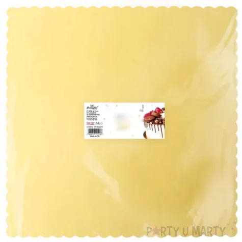 xx tacka do babeczek kwadratowa zlota 25cm 1szt