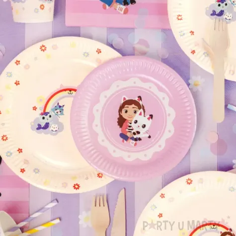 xx talerzyki koci domek gabi mix 18 cm 1 op 6 szt