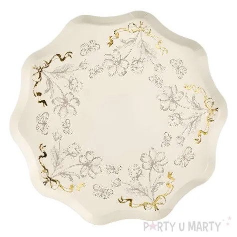 xx talerzyki kwiaty 20 cm mix 1 op 6 szt